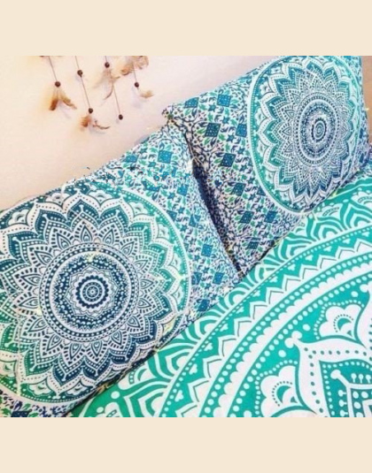 Czeski Boho Obejmuje łóżka 3d Druk Mandala Gobelin Narzuta