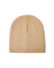 Evrfelan zima jesień beanie kapelusze kobiety miękkie knitting skullies czapki kapelusz kobiet moda rhinestone bawełna hat cap