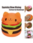 Nowy Śliczne Kawaii Miękkie Jumbo Cat Cartoon Hamburger Pachnące Squishy Powolny Rośnie Wykwintne Kid Miękkie Stress Relief Zaba