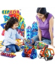 107 Sztuk Duży Rozmiar Projektant Magnetyczny Budulcem Modelu i Budowlane Zabawki Oświecić Cegły Magnetyczne Zabawki dla Dzieci