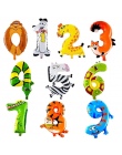 30-50 cm 16 Cali Zwierząt Cartoon Liczba Balony Foliowe Party Hat Cyfra Powietrze Balony Urodziny dla Dzieci zabawki