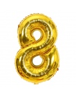 32 cal Złoto Srebro 0-9 Numery Duża Helem Numer Folia Dzieci Festiwali Dekoration Urodziny kapelusz Ballon dla dzieci
