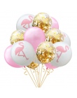 15 sztuk/paczka 12 cal Złota Róża Lateksowe Konfetti Dzieci Flamingo Liści Balon na Urodziny Dekoracje Wysokiej Jakości Party De