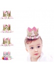 Baby Boy Dziewczyna Urodziny Kapelusz Kwiat Księżniczka Książę Korony 4 Projekt Glitter Party Cartoon Kapelusze Dekoracyjne Akce