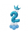 17 sztuk w 1 Niebieski Różowy Strona Kapelusz Air Balloon Zabawki Numer 0-9 Z Okazji Urodzin Decor Dzieci Prezent zabawki