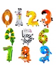 30-50 cm 16 cali Zwierząt Cartoon 0-9 Numer Folia Strona Kapelusz Digital Air Balony Birthday Party dla Dzieci Zabawki