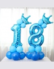 Niebieski Różowy Numer Balon party hat 520 Numer 0-9 Szczęśliwy Urodziny Dla Dzieci dzieci baby Boy Dziewczyna 100 dni