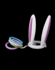 Śliczne Pompowany Balon Bunny Uszy Królika Kapelusz z Pierścieniami Holiday Party Wielkanoc Parada podrzucać Gry Dress Up Zabawk