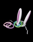 Śliczne Pompowany Balon Bunny Uszy Królika Kapelusz z Pierścieniami Holiday Party Wielkanoc Parada podrzucać Gry Dress Up Zabawk