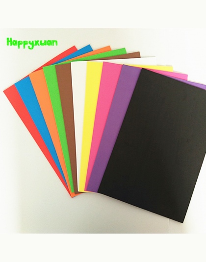 Happyxuan 10 sztuk/paczka 20*30 cm 2mm Pianka Eva Scrapbooking Rzemiosła Przedszkole Rękodzieła Diy Materiały Kolorowe