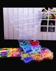 Kolorowe Gumowe Loom Zespoły Tkactwo Pleciony Elastyczna guma Narzędzie DIY Charms Kit Box Dzieci Wyplatania Zabawki dla Bransol