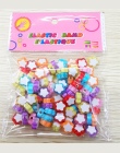 100 sztuk/paczka DIY Koraliki puzzle dla dzieci handmade koraliki duży otwór cukierki koraliki 7x7mm materiały przedszkole naucz