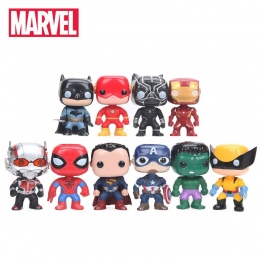 10 cm 10 sztuk/zestaw Justice League & Zestaw Super Hero Avengers Rysunek Model Znaków Winylu Lalki Modelu Marvel Figurki Kolekc