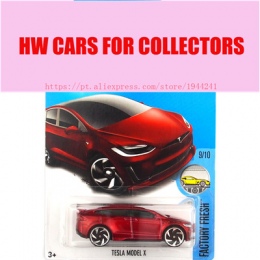 2017 Hot Wheels 1: 64 Red Tesla Modele X Metal Diecast Pojazdu Samochody Kolekcja Zabawki Dla Dzieci Dla Dzieci Juguetes