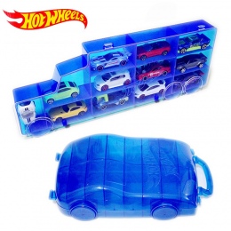 Hot Wheels Przenośne plastikowe pudełko do przechowywania Trzymać 16 Sportowe diecast modele Samochodów Zabawki Dla dzieci Eduka