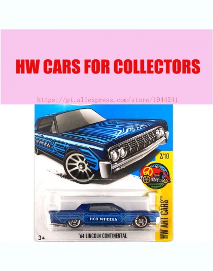 Nowi 2017 Hot Wheels 1: 64 Niebieski Lincoln Continental Metal Diecast Pojazdu Samochody Kolekcja Zabawki Dla Dzieci Dla Dzieci