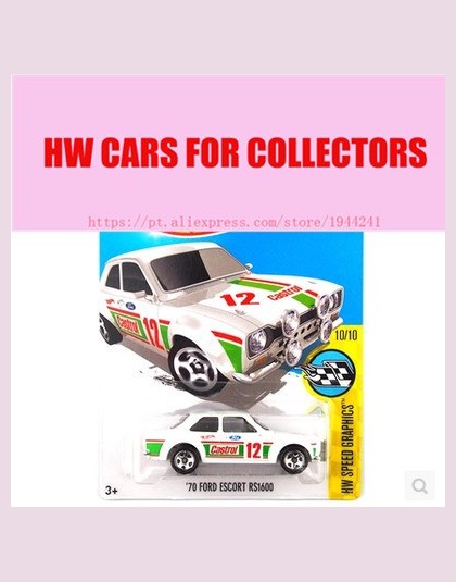 Zabawki samochody Stop Mini Roadster RS1600 Dla Kolekcja Hurtowa Metali Samochody Diecast Samochodów FORD ESCORT Hot Wheels 1: 6
