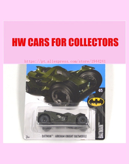 2017 New Hot Wheels 1: 64 Zielony Serii Batman Arkham Rycerz Batmobil Modele Metalowe Samochody Diecast Kolekcja Dla Dzieci Zaba