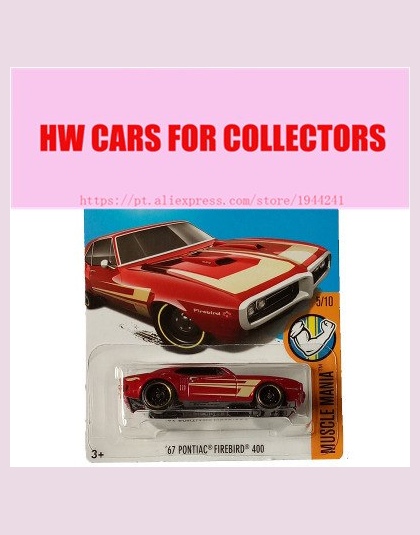 2017 M Hot Wheels 1: 64 67 Pontiac firebird 400 Metal Diecast Pojazdu Samochody Kolekcja Zabawki Dla Dzieci Dla Dzieci Juguetes