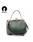 REALER brand new retro kobiety messenger torby mała torba na ramię wysokiej jakości PU leather tote bag małe sprzęgła torebki