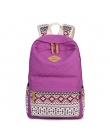 Druk na płótnie Kobiet Plecak Rocznika Bookbag Laptopa Plecak Studentka Bagpack Tornister dla Nastoletnich Dziewcząt