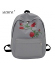 AIZHIYI Brand damska Plecak Floral Rose Druku Torba Duża Pojemność Nastolatki Szkoła Torba Plecak Plecaki dla Dziewczyn Kobiet