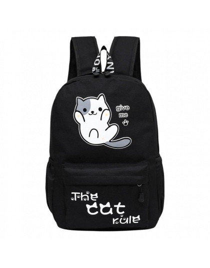 2018 Słodkie Emoji Kot Kobiety Plecak Cartoon Japonia Pierścień Plecak Studenci Młodzieży Dziewczyna Kobiet Plecak Mochila Bagpa