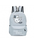 2018 Słodkie Emoji Kot Kobiety Plecak Cartoon Japonia Pierścień Plecak Studenci Młodzieży Dziewczyna Kobiet Plecak Mochila Bagpa