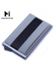 Aluminiowy Portfel Z Tylnej Kieszeni Posiadacza Karty ID RFID Blokowanie Mini Slim Metal Portfel Automatyczne Pop up Karty Kredy