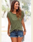 Kobiety Bawełna Pomponem Dorywczo T-shirt Bez Rękawów, Jednolity Kolor Koszulki Z Krótkim Rękawem O-neck kobiet Odzież t shirt