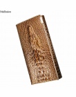 Kobiety Portfel Kobiet 2018 Portmonetki Posiadacze Kart Marki Prawdziwej Skóry 3D Tłoczenie Alligator Panie Krokodyl Długi Sprzę