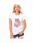 Harajuku Tumblr Odzież Koszulki Druku Punk Rock Mody Trójniki Graficzne Kobiet T Koszula Moda Biały Jednorożec Topy Haut Femme S