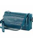 Hot sprzedaży! Kobiety Clutch Bag wzór węża Oryginalna Skóra Bydlęca Portfele Moda Opaska Telefon Torebka torby na ramię 6 kolor