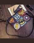 Unisex Marvel Superhero Avengers Nit Sprzęgło Moda Retro PU Leather Supercool Gothic Punk Handy Sprzęgłowa Torba Na Rękę
