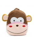 2018 Pluszowe Dzieci Plecaki Przedszkole Tornister 3D Cartoon Monkey Zwierząt Dla Dzieci Plecak Dla Dzieci Torby Szkolne dla Dzi
