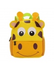 Dzieci 3D Cute Animal Projekt Plecak Maluch Dzieciak Neoprenu Torby Szkolne Przedszkole Żyrafa Małpa Kreskówki Wygodne Torby Sow