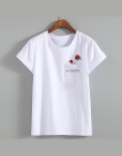 Nic List Print T Shirt Rose Harajuku T-Shirt Kobiety 2018 Lato Dorywczo Krótki Rękaw TShirt Biały Szary Punk Koszule 32785