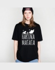2017 Hakuna Matata list druku koszulkę Homme Lato Kobiet Krótkim Rękawem t shirt Plus Size kobiety dorywczo 100% Bawełna top