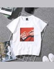 TEAEGG Krótki rękaw T-shirt 2018 Nowy wzór luźne i wygodne joker Wypoczynek Student miłość drukowanie Najniższy koszula km704