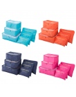 HMUNII 6 sztuk/zestaw Wysokiej Jakości Oxford Tkaniny Podróży Mesh Torba W torbie Bagażu Organizator Pakowania Cube Organizator 