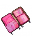 Nylon Opakowanie Cube Podróży bagażu 6 Sztuk Zestaw Duża Pojemność Torby Torba mężczyzna kobiet Unisex Odzież torba podróżna org