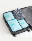 6 Sztuk/zestaw Wysokiej Jakości Oxford Tkaniny Oczek Worka Pakowania Cube Bagażu Organizator Organizator Podróży Torby Podróżne