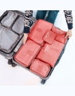 6 sztuk/zestaw Oxford Torba Podróżna Pakowania Kostki Zestaw Organizator bagażu torba Podróżna O Dużej Pojemności Torby Torebki 