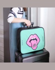 Wodoodporna Torba Podróżna Pakowania Kostki Cartoon Duże Usta Bagażu Bag Wydrukowano Rąk Podróży torba Podróżna Duża Pojemność T