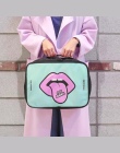 Wodoodporna Torba Podróżna Pakowania Kostki Cartoon Duże Usta Bagażu Bag Wydrukowano Rąk Podróży torba Podróżna Duża Pojemność T