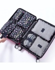 2017 Nowy 7 sztuk/zestaw Wysokiej Jakości Oxford Tkaniny Podróży Mesh Torba W torbie Bagażu Organizator Pakowania Cube Organizat