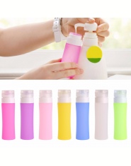 Silikonowe kolorowe pojemniki na kosmetyki z wygodnym atomizerem mini buteleczki wielokrotnego użytku podróżne
