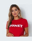 MIÓD Czerwony Litery Druku Bawełna Dorywczo Funny T Shirt dla Pani Top Tee Hipster Tumblr Tee Shirt Kobiety Moda Lato graficzne 