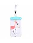 Śliczne Flamingo Kaktus Wodoodporna Torba Etui Telefon komórkowy PCV Case For iPhone Samsung Monety Kiesy Posiadacz Karty Portfe