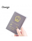 OSWEGO Przejrzyste Posiadacza Paszportu Posiadacza karty PCV Wodoodporne Podróży Paszport Okładka